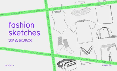 Fashion sketches and tech packs